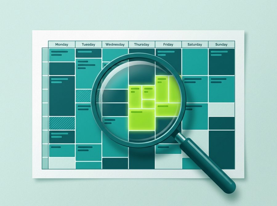 Finding hidden hours in a weekly time grid